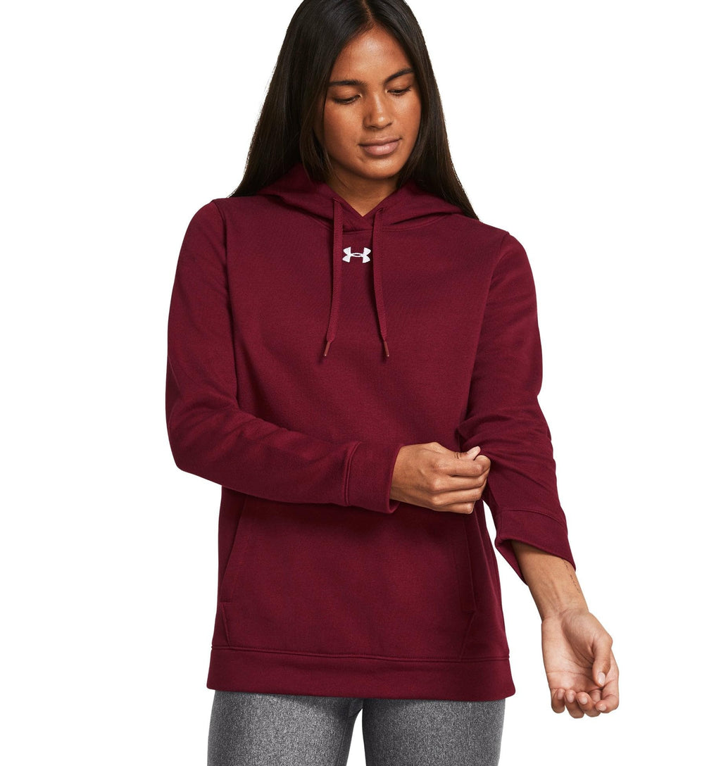 Under Armour Women's UA Hustle Fleece Hoodie XLT Red