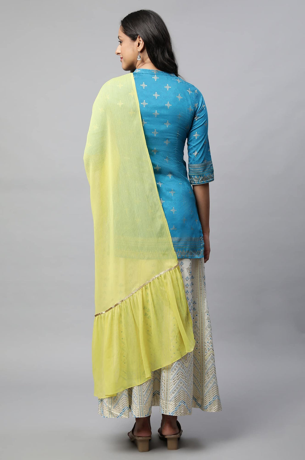 Aurelia Women Kurti-Flared Skirt-Dupatta-