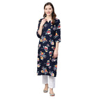 Idalia Blue Floral Print Kurta Set