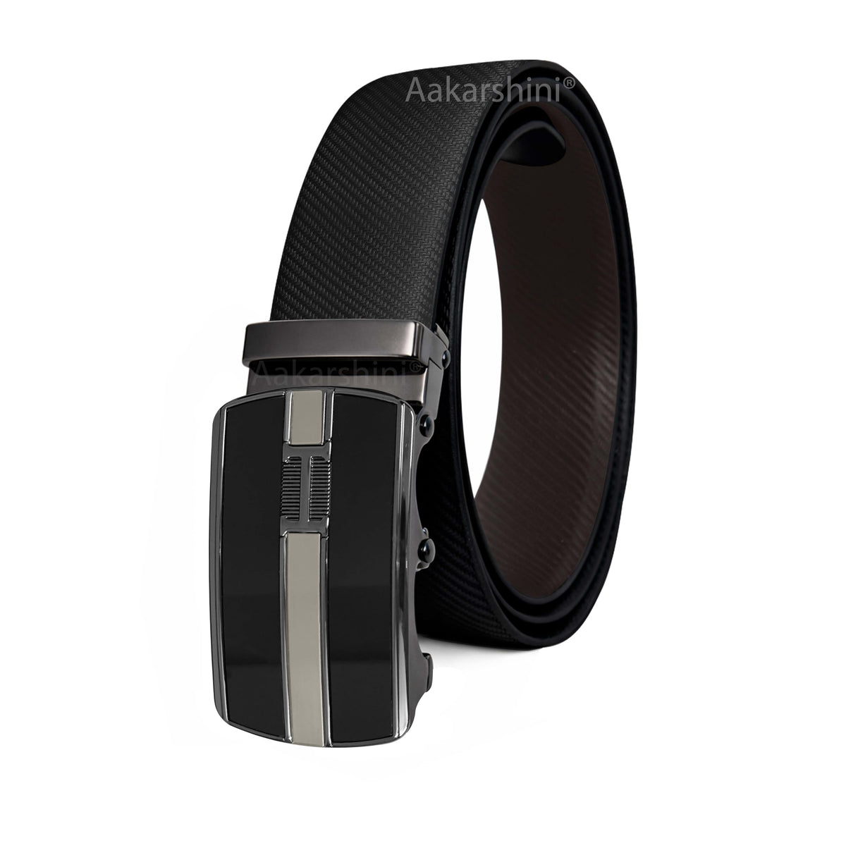 Aakarshini Genuine Leather Autolock Belt For Men Reversible Formal Office Wear Adjustable Fit 32
