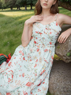 Rare WomenS Polyester Fit And Flare Midi Dress (Ep659Cl_Sea Green