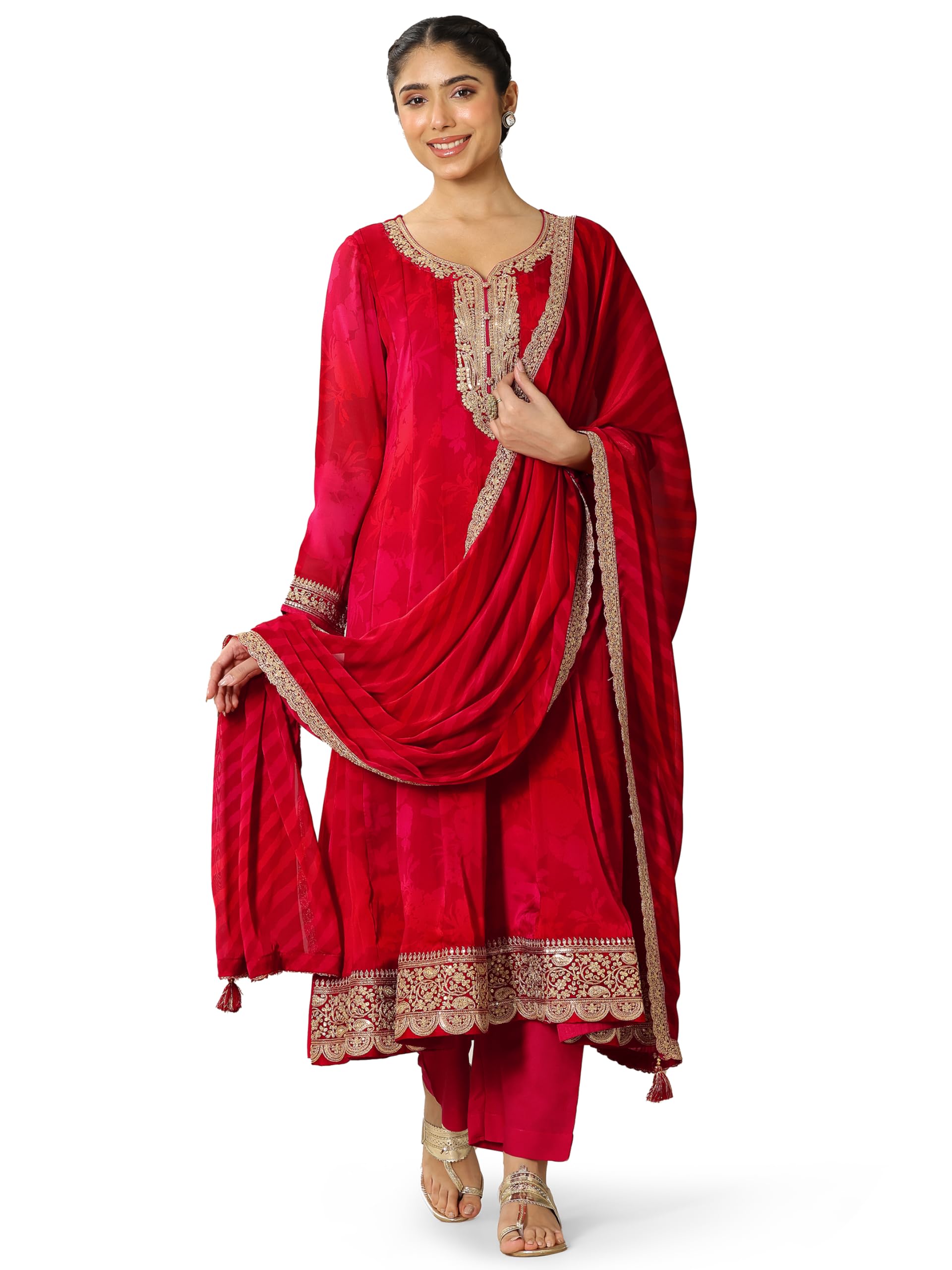 Libas WomenS Chiffon Kurta Sets (99084Or
