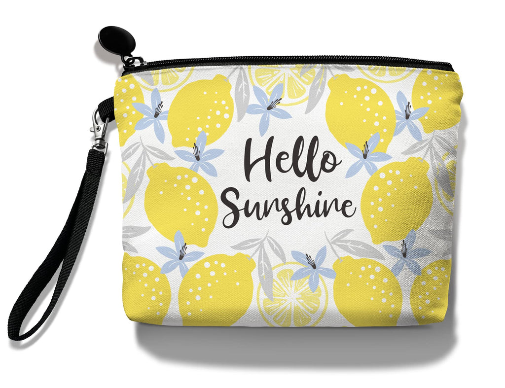 Hglian Lemon Travel Makeup Bag,Inspirational Cosmetic Toiletry Accessories Organizer,Cute Zipper Pouch for Purse,Gifts for Women