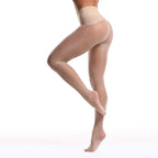 Frola Oil Shiny Stockings Pantyhose 360Seamless Crotch High Waist Smooth Tights for Women(Large,1Pair Natural)