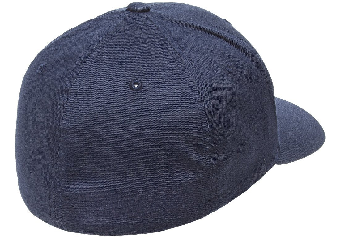 Flexfit Mens Cotton Twill Fitted Baseball Cap, Navy, Large-X-Large US