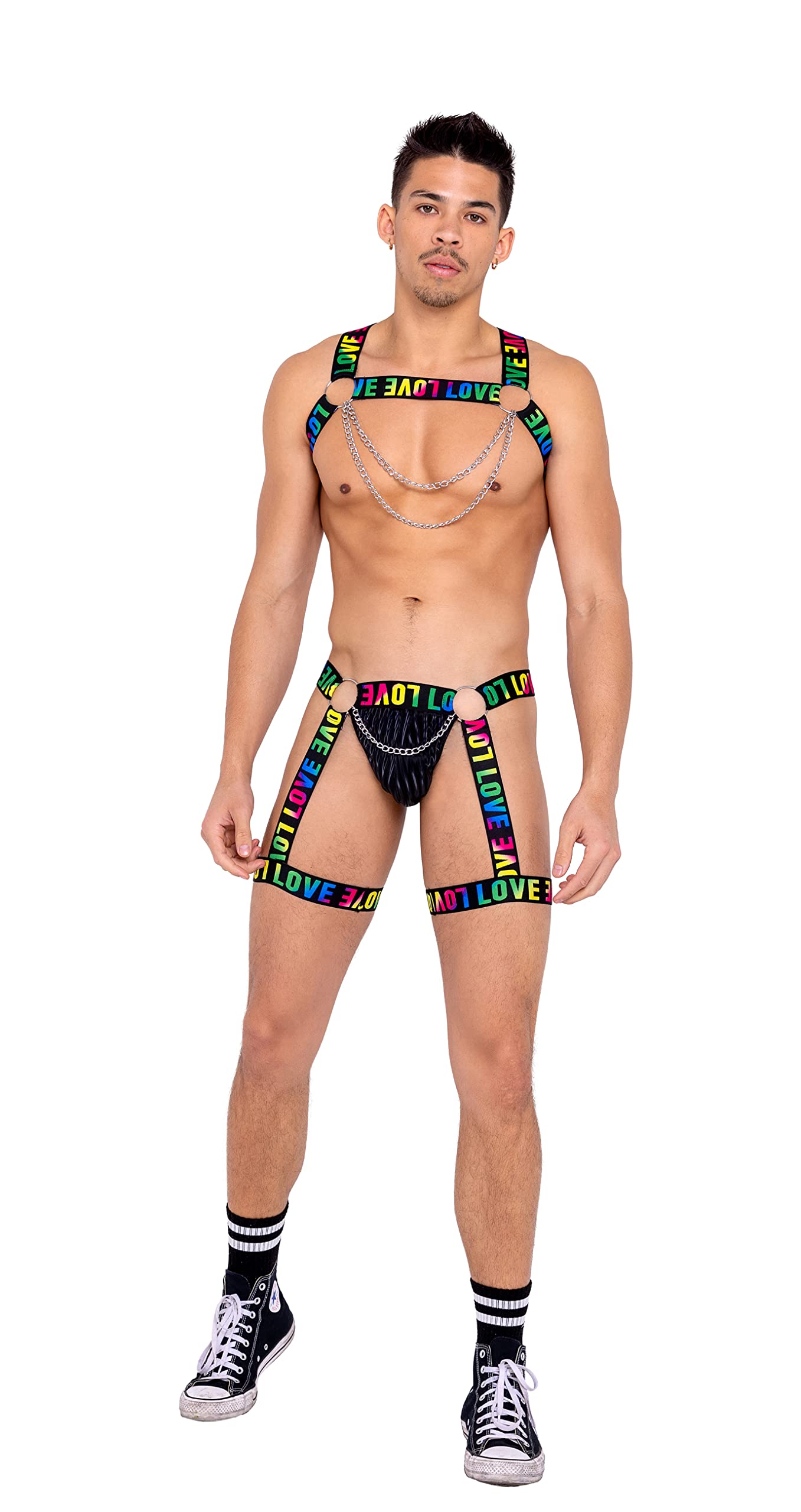 6158 - Men Pride Thong with Attached Garters