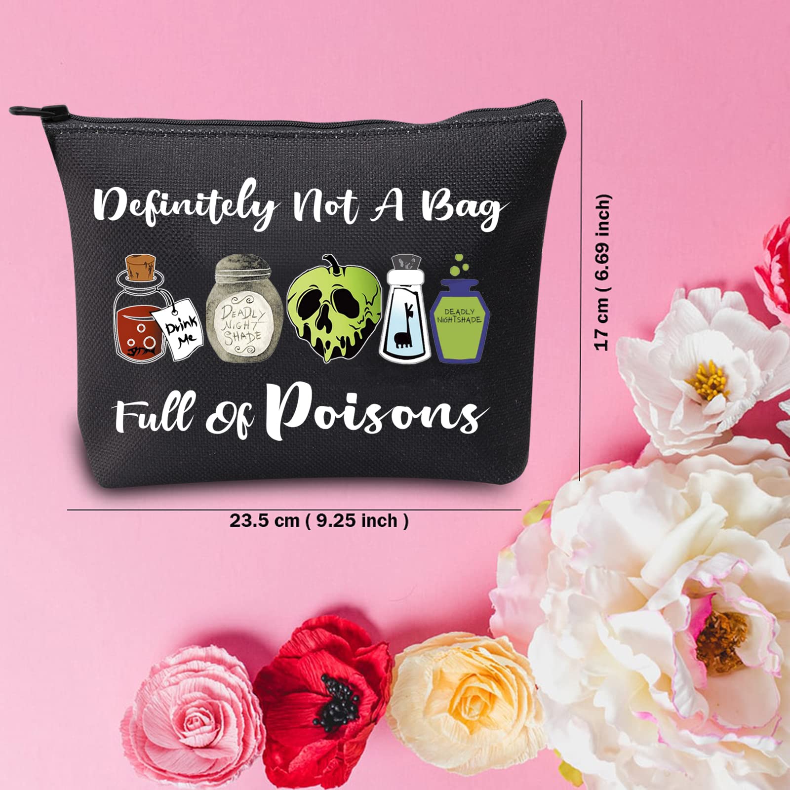 TSOTMO Evil Gift Queen Witchy Gift Poison Zipper Makeup Pouch Witch Poison Gift Poison Villains Inspired Gift Halloween