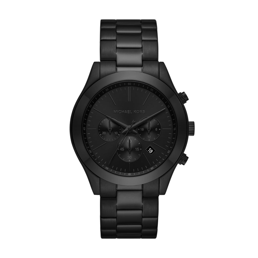Michael Kors Slim Runway Chronograph Black Stainless Steel Men's Watch (Model: MK8919)