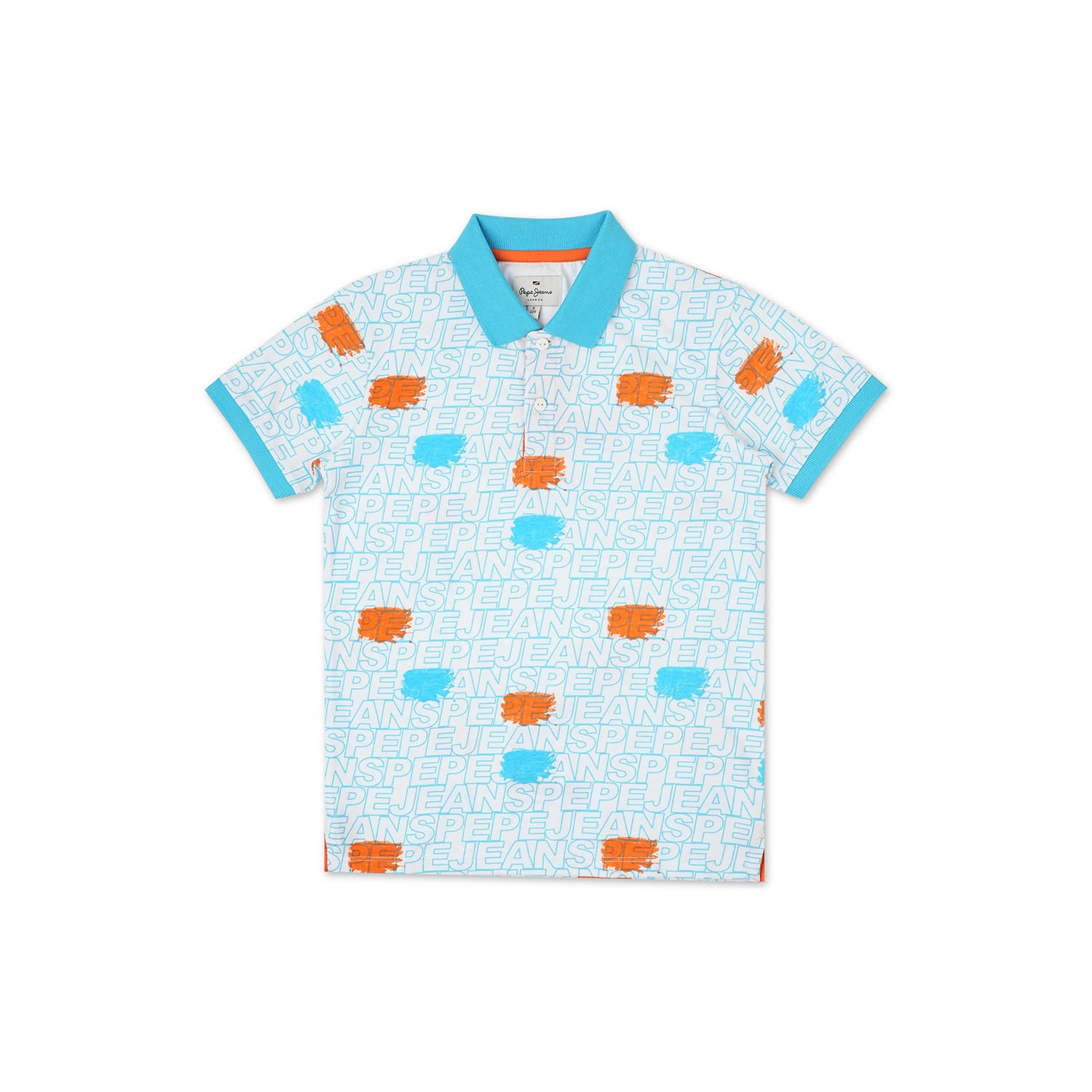 Pepe Jeans BoyS Letter Print Regular Fit T-Shirt (Pb540962_French Blue