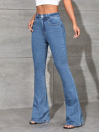 KOTTY Womens Cotton Lycra Blend Boot Cut Leg Jeans