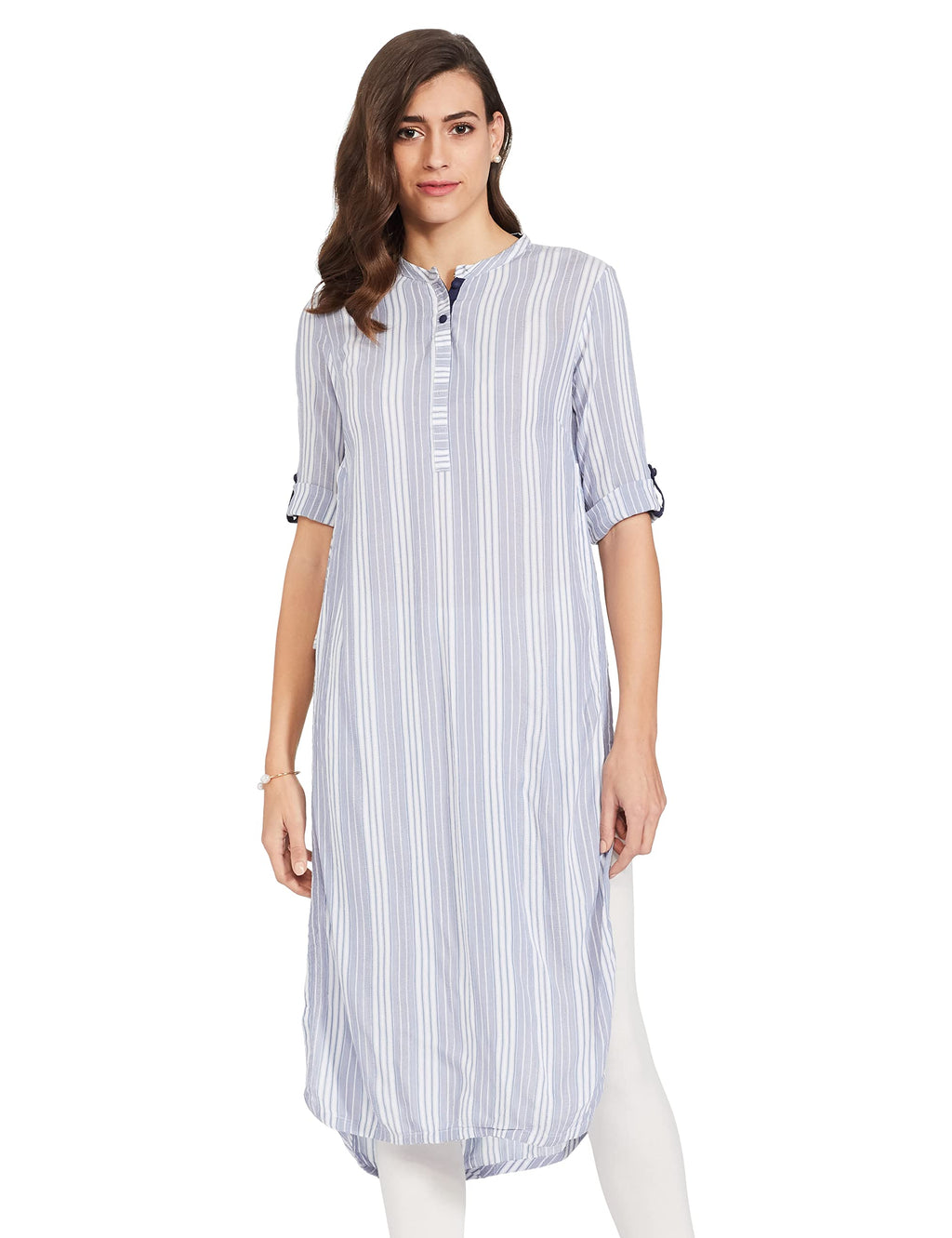 Aurelia Women'S Regular Kurta (20Aua11510-701446_Blue S)