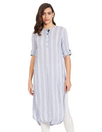 Aurelia Women'S Regular Kurta (20Aua11510-701446_Blue S)