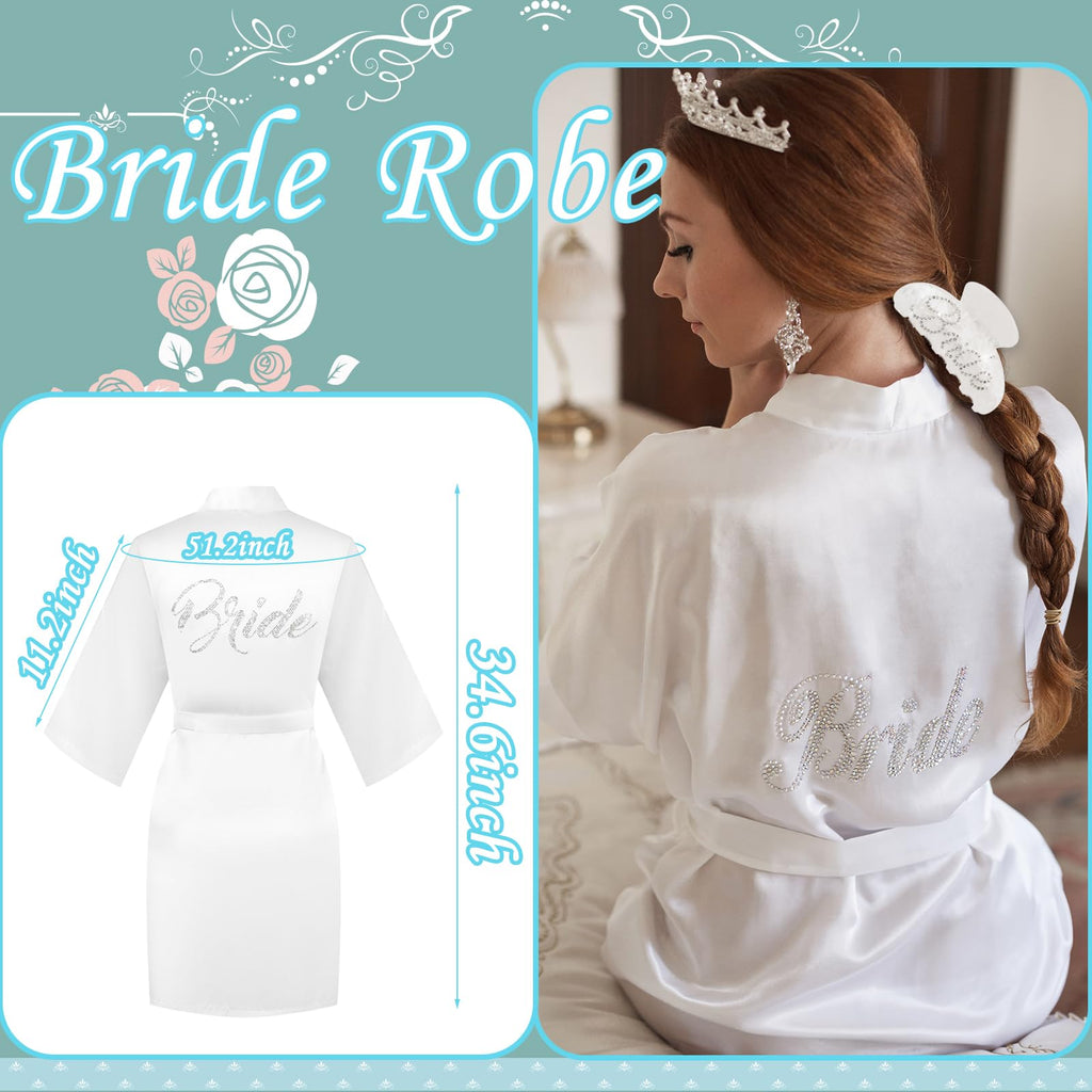 Bride to Be Gift Set, Bride Slippers, I Do Slippers, Bride Robe, Bride Hair Claw Bride Hair Clip, Bridal Wedding Robe, Wedding G