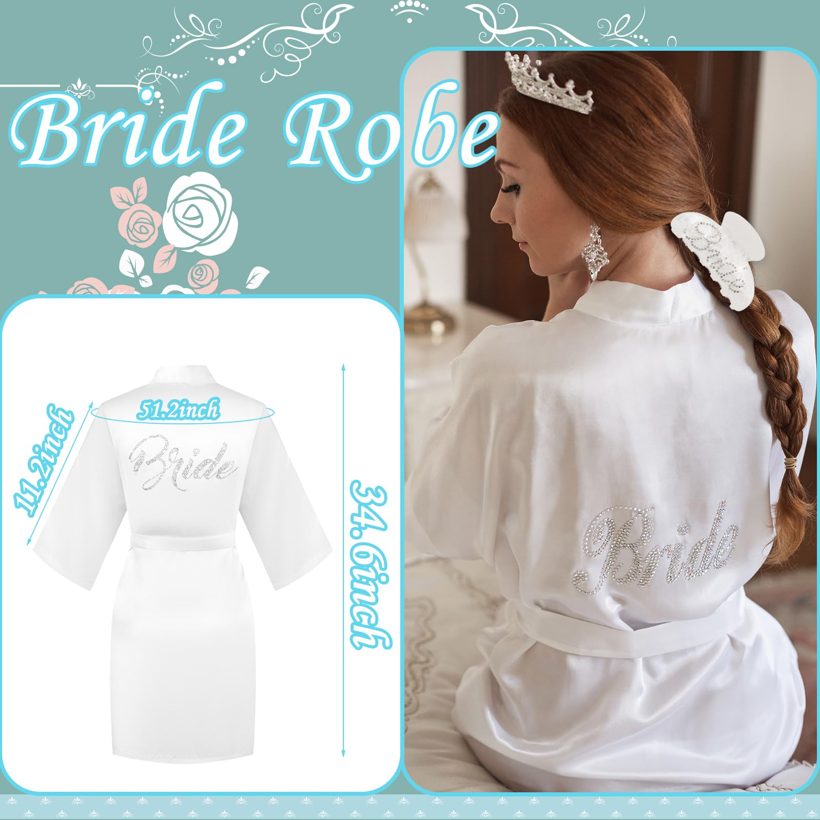 Bride to Be Gift Set, Bride Slippers, I Do Slippers, Bride Robe, Bride Hair Claw Bride Hair Clip, Bridal Wedding Robe, Wedding G