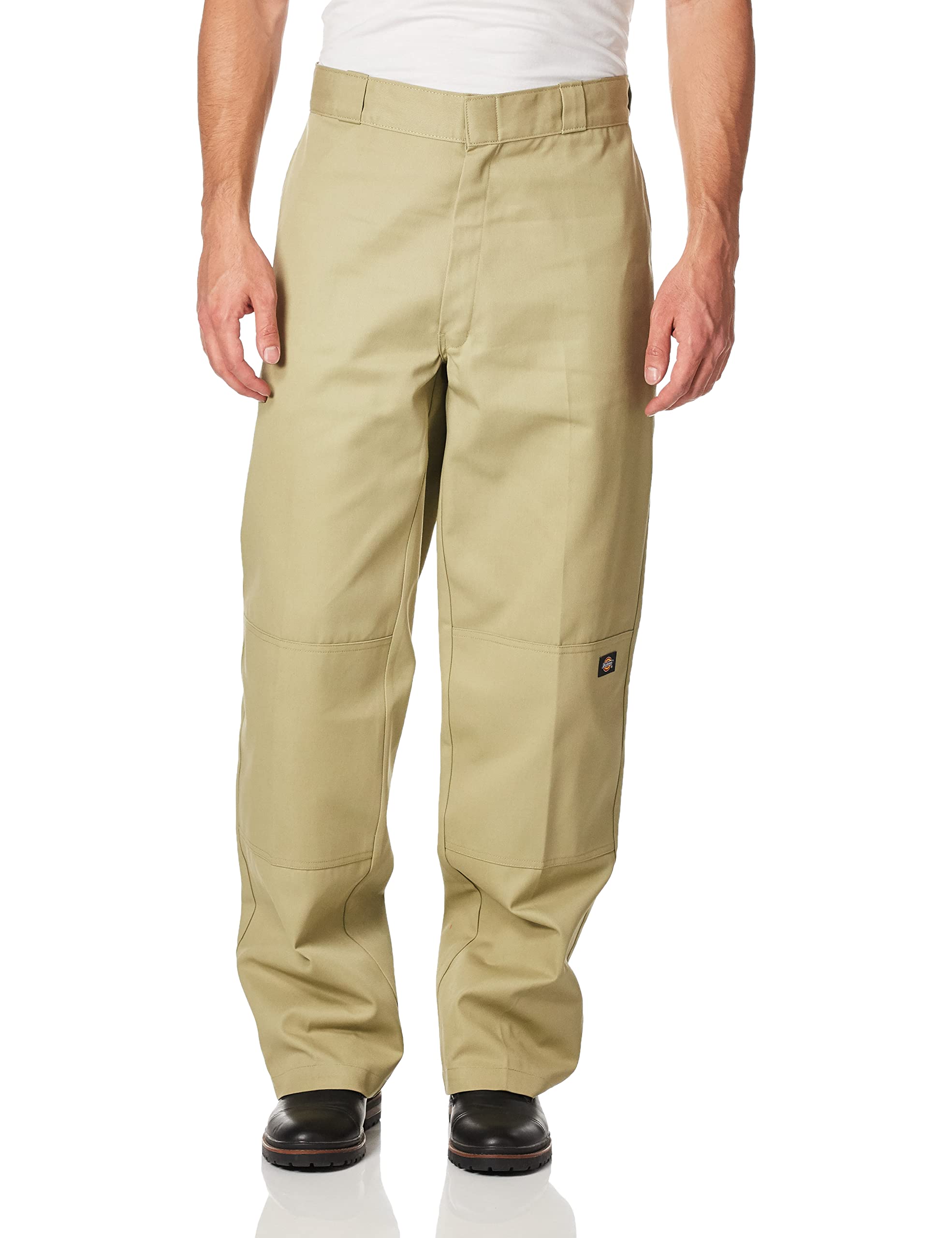 Dickies Men's Loose Fit Double Knee Twill Work Pant, Khaki, 44W x 30L