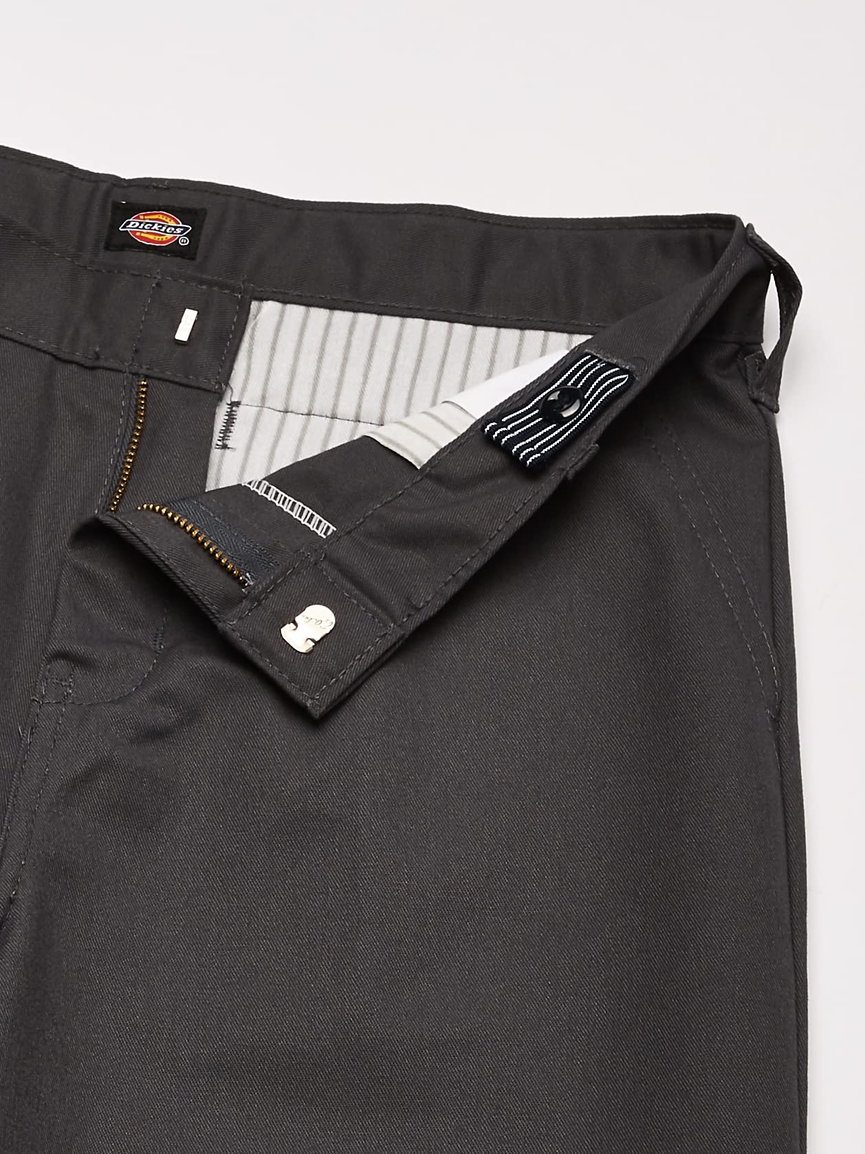 Dickies Boy's Big Flex Waist Flat Front Pants, Charcoal, 10 Husky