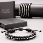 Btysun Morse Code Bracelets for Men Cancer Gifts for Him Adjustable Leather Bracelet Brother Son Father Best Friend Bracelets fo