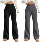 Tee Projekt Regular Fit Trousers for Women| Korean Trousers for Women Black-Grey