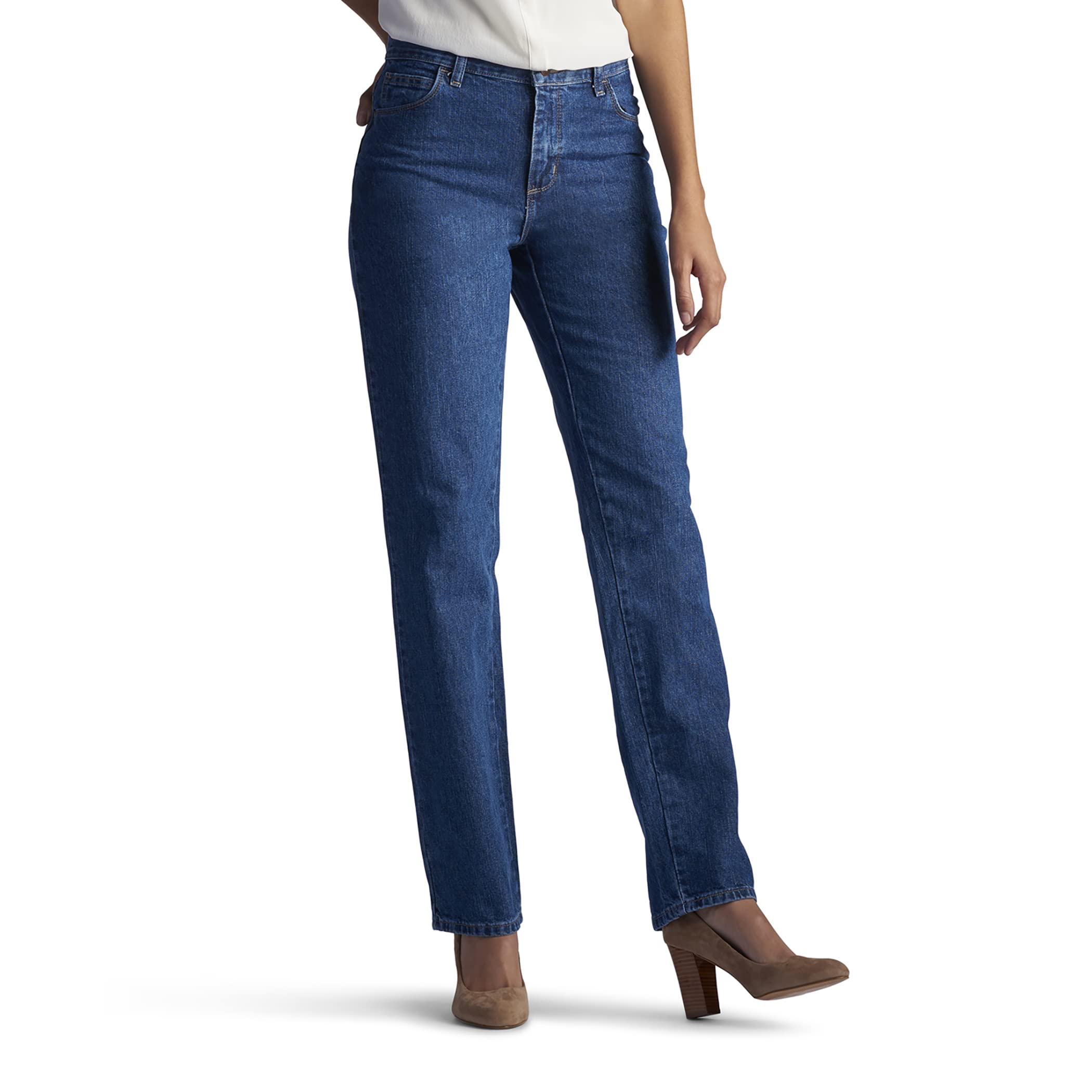 Lee womens Relaxed Fit All cotton Straight Leg Jean,livia cotton,18 Short