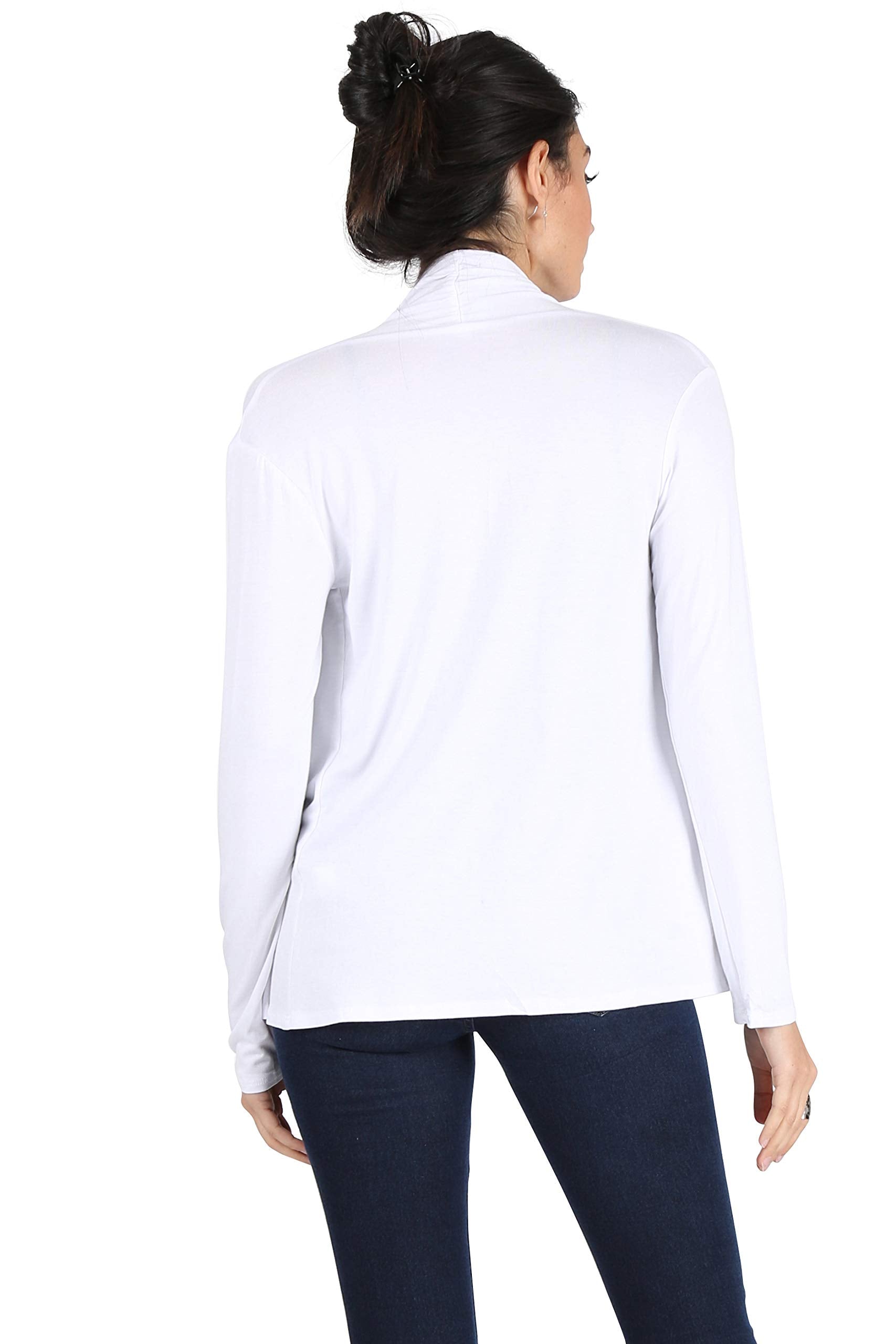 Simlu White Cardigans for Women, White Cardigan Plus Size and Reg, White Lightweight Sweater Cardigan, Large