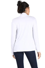 Women's Basic Rayon Span Open Drape Cardigan Sweater Long Sleeves - Made in USA White Small White Small