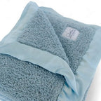 Classic Satin Border Blanket - Powder Blue