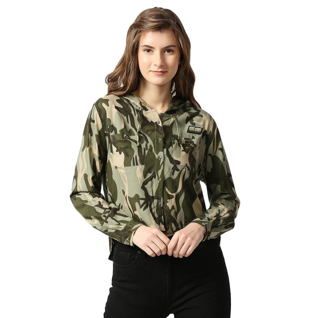 Pepe Jeans WomenS Loose Fit Shirt (Pl304539_Green L)