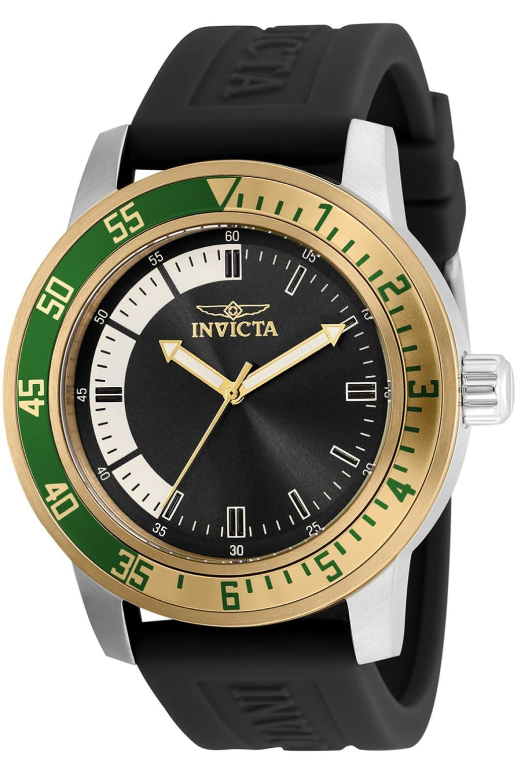 Invicta Men's Specialty 45mm Silicone Quartz Watch, Black (Model: 35679)