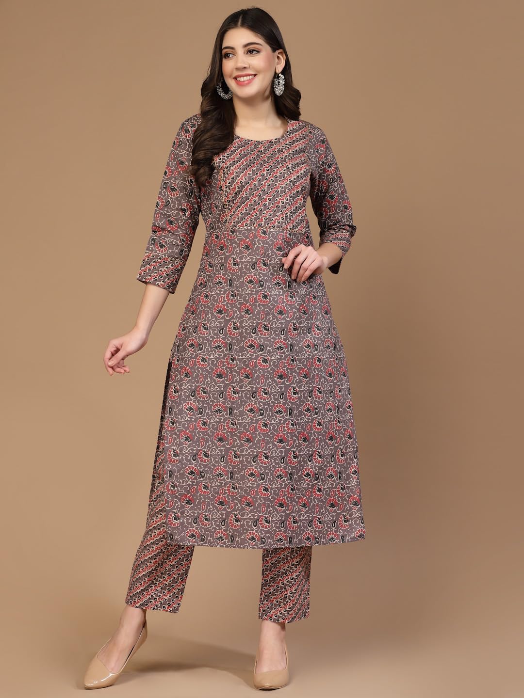 Lookmark Women Cotton Blend Kurta Set