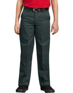 Dickies Boy's Big Flex Waist Flat Front Pants, Hunter Green, 18
