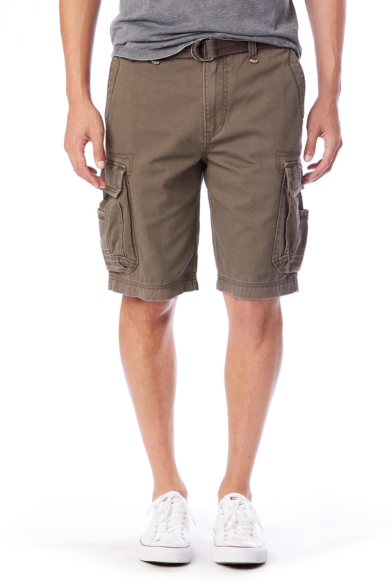 Unionbay Men's Survivor Belted Cargo Short-Reg and Big & Tall Sizes, Saddle, 42