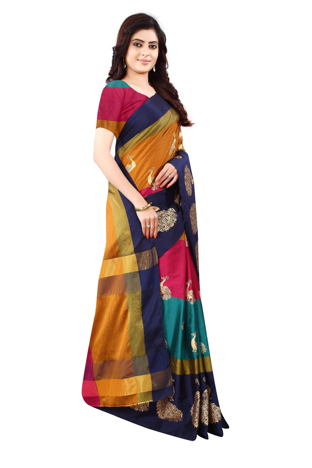 GRECIILOOKS Women Soft Cotton & Silk Saree For Women Banarasi Saree Under 499 2021 Beautiful For Women saree