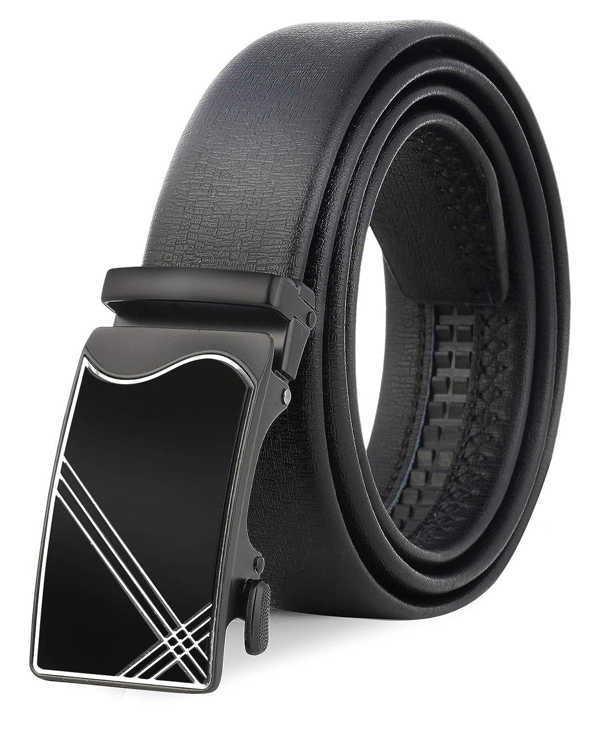 Zacharias MenS Faux Leather Belt With Autolock Buckle Tai01 (Black, 4Xl) (Pack Of 1) 4
