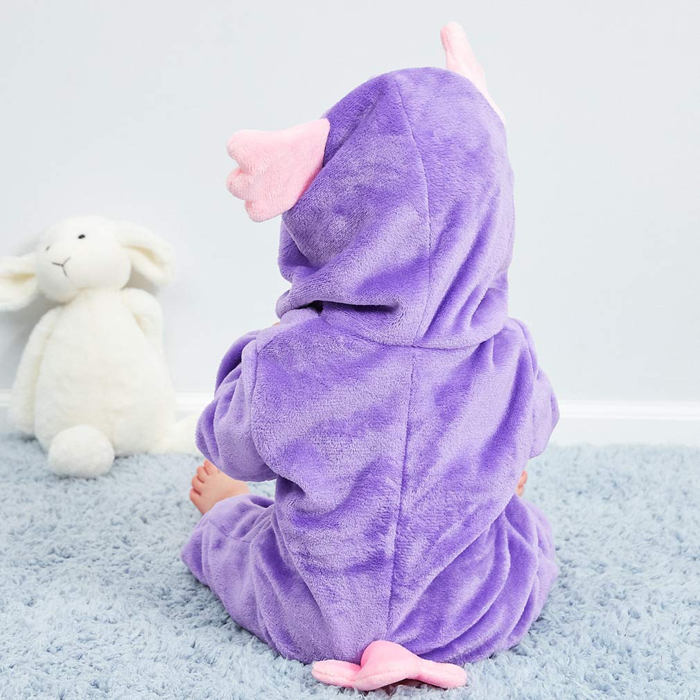 QZERPLAY Unisex Kids Baby Owl Bird Halloween Costumes Cartoon Outfit Hooded Homewear 70