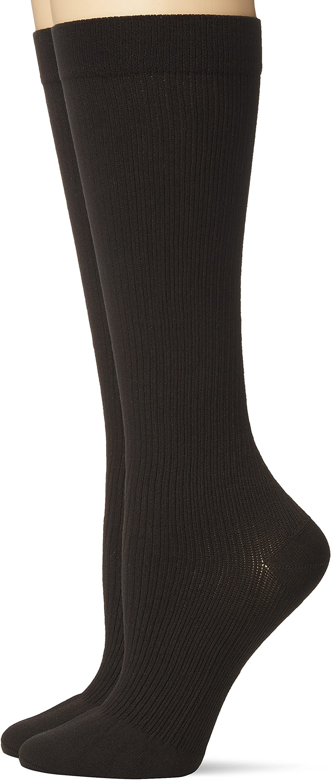 Dr. Scholls womens graduated compression Knee High - 1 & 2 Pair Packs casual Sock, Black, 4 10 US