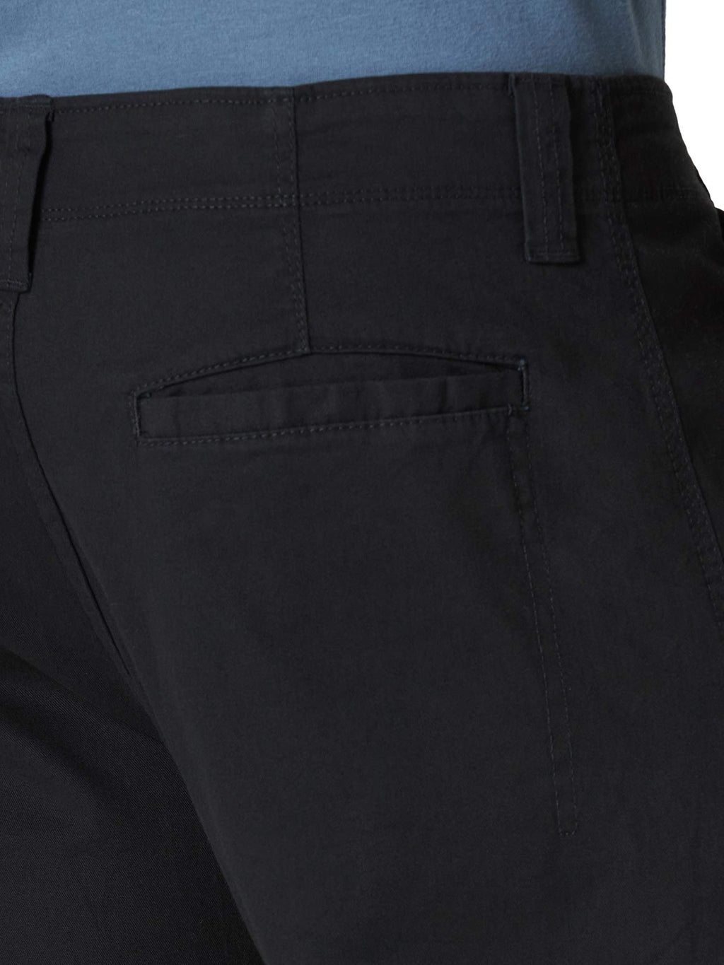 Wrangler Authentics Men's Relaxed Fit Stretch Cargo Pant, Black, 36W x 30L