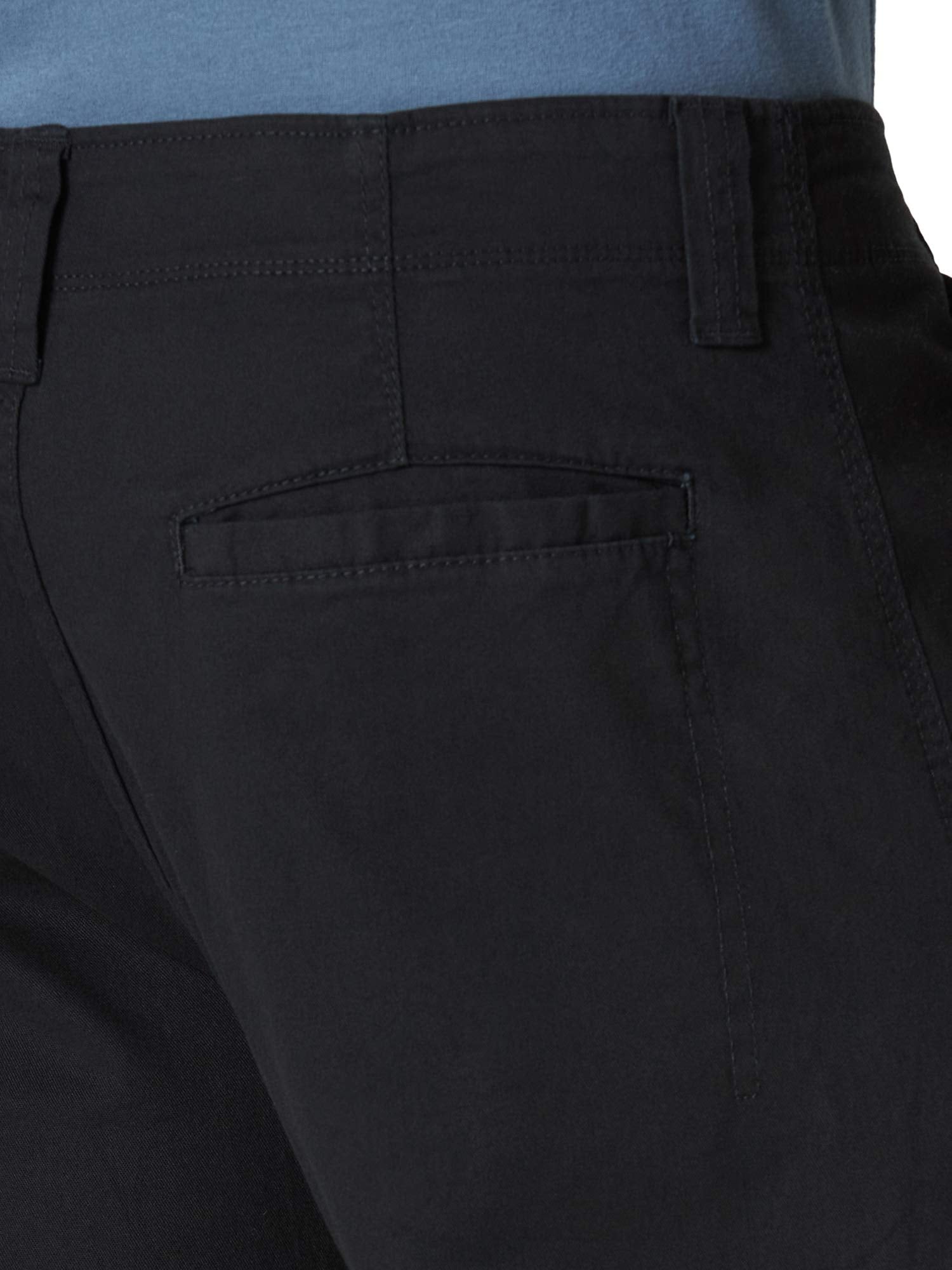 Wrangler Authentics Men's Relaxed Fit Stretch Cargo Pant, Black, 36W x 30L