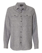 Burnside Ladies' Solid Flannel Shirt M HEATHER GREY