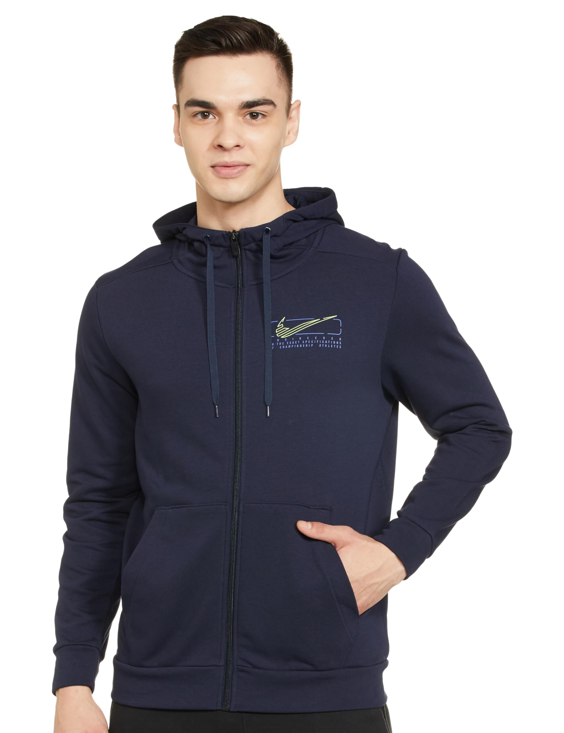 Nike Cotton Hooded Neck Regular Sweatshirt Medium Dri-FIT 3mo Hd Fz Men Fashion Hoodies