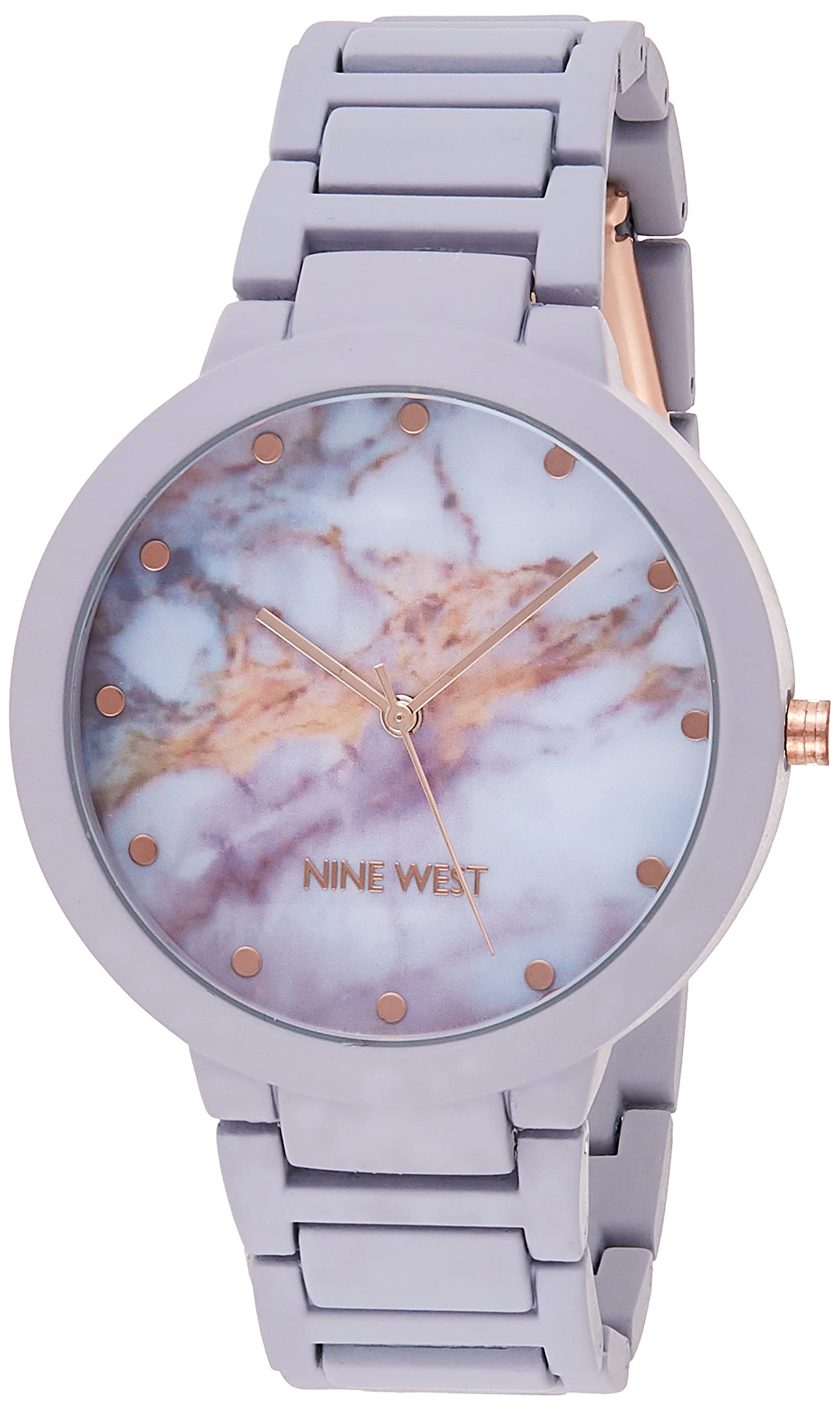 Nine West Women's Rubberized Bracelet Watch, Lavender