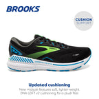 Brooks Mens Adrenaline GTS 23 Supportive Running Shoe - Black/Hawaiian Ocean/Green - 10 Narrow
