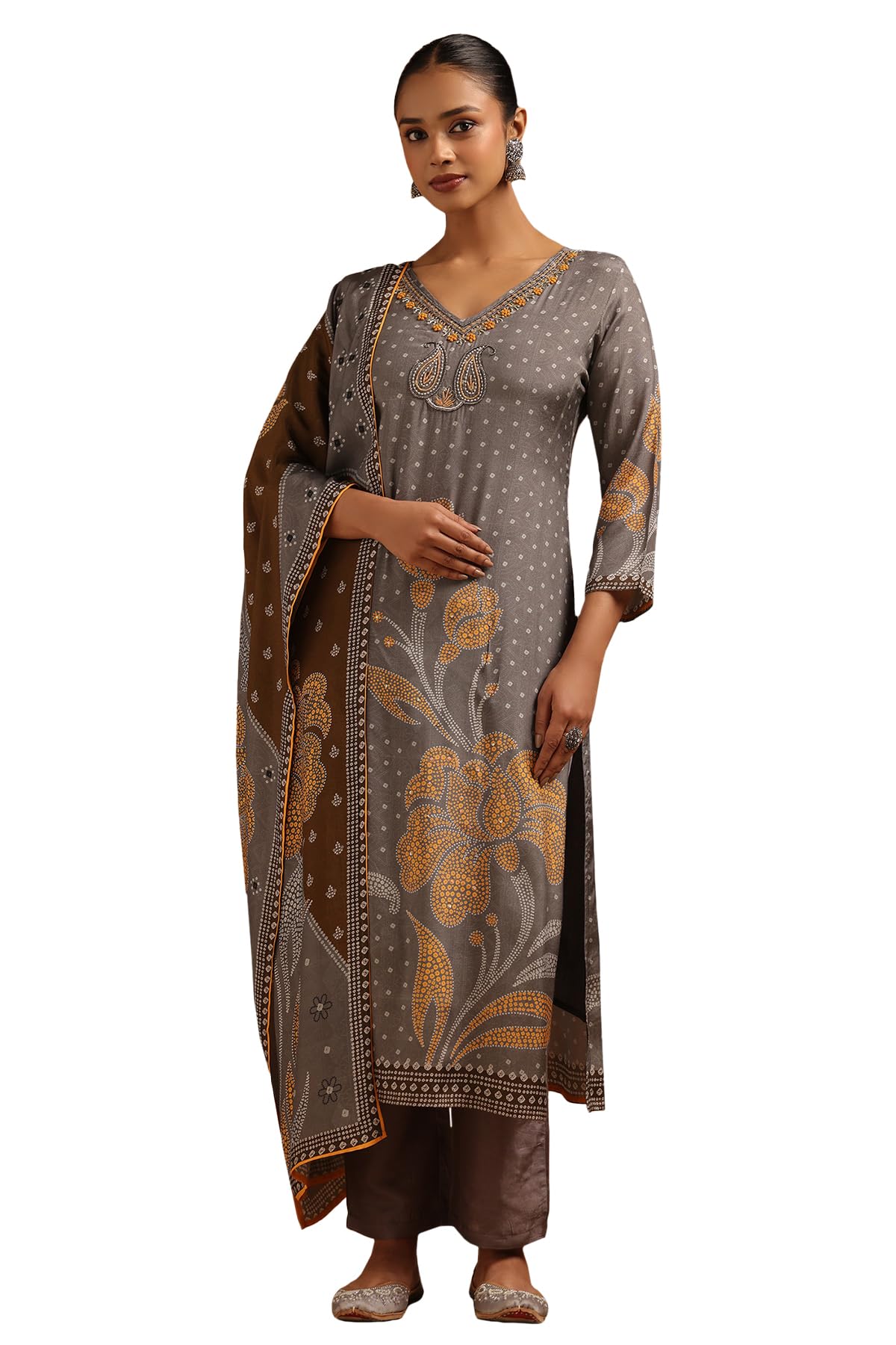 Soch Women Muslin Floral Print Salwar Suit Set