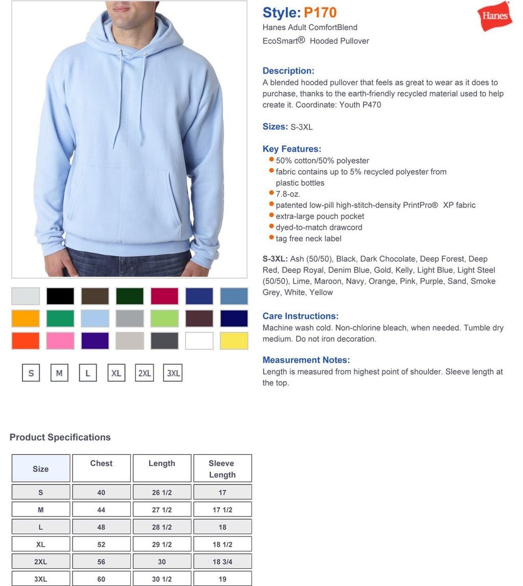Unisex Ecosmart 5050 Pullover Hooded Sweatshirt - WHITE - S(D0102HI3MVV)