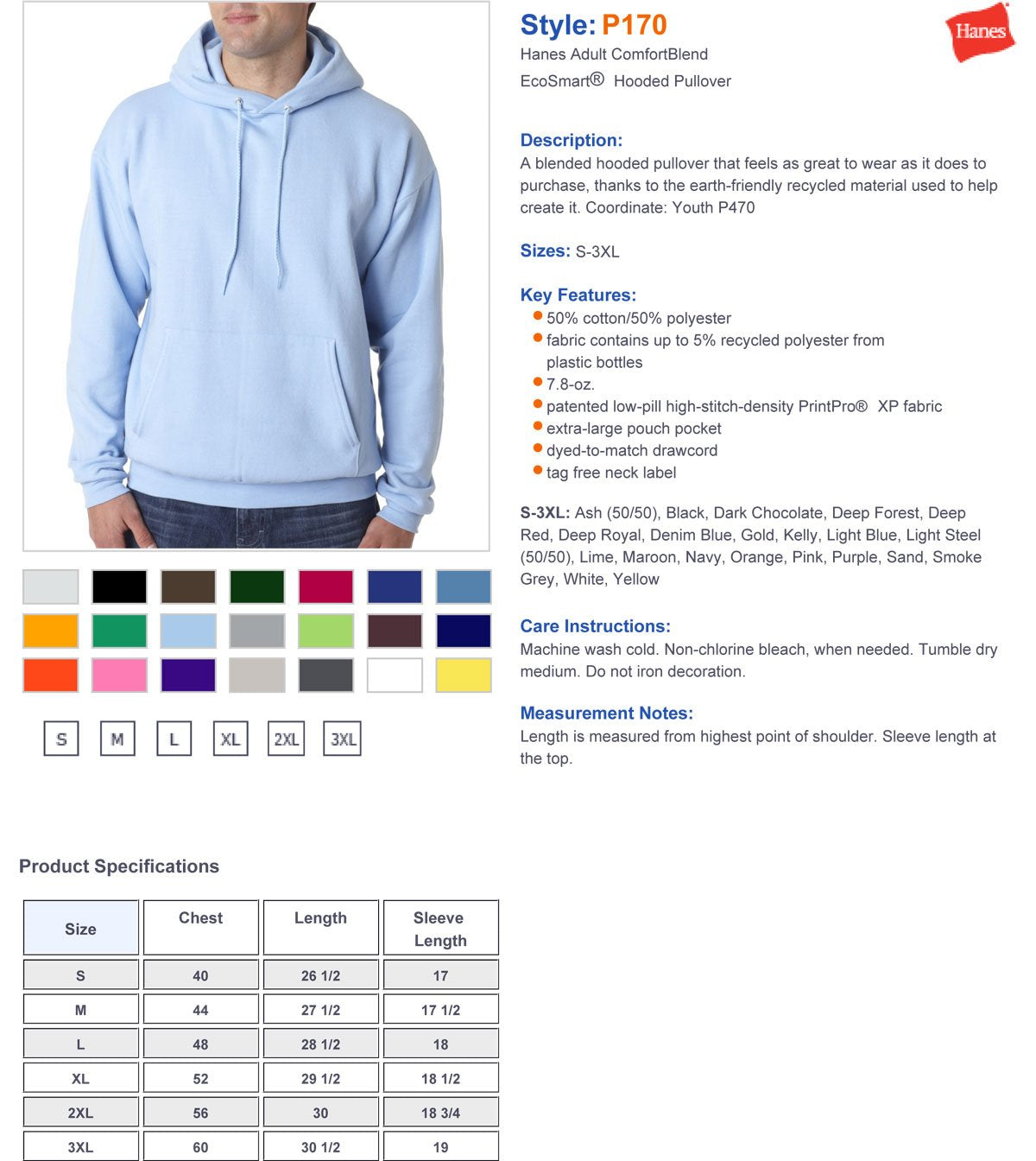 Unisex Ecosmart 5050 Pullover Hooded Sweatshirt - WHITE - S(D0102HI3MVV)