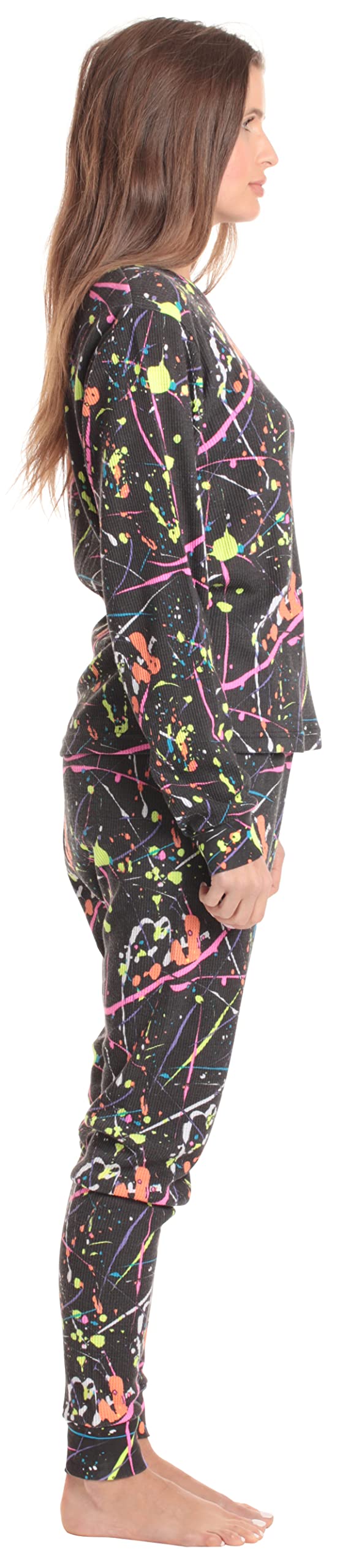Just Love Womens Tie Dye Two Piece Thermal Pajama Set 6962-10682-XXL