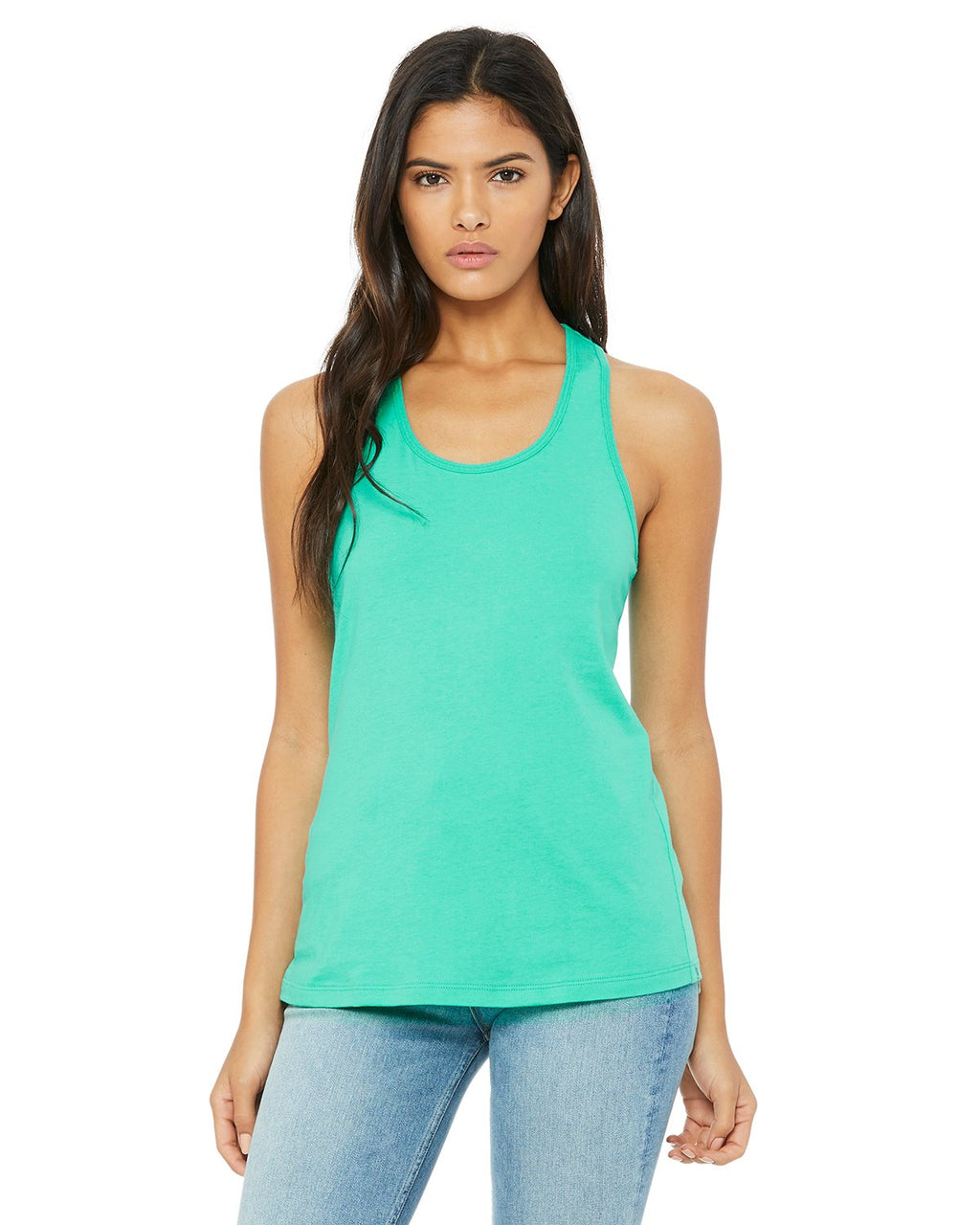 Ladies Jersey Racerback Tank - WHITE - S(D0102H7KERP)