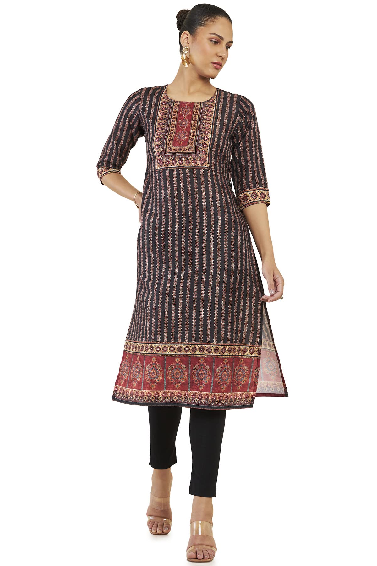 Soch Women Polyester Abstract Kurta