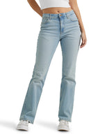 Wrangler Womens High Rise Bold Boot Jeans, Stonewash, 10-32 US