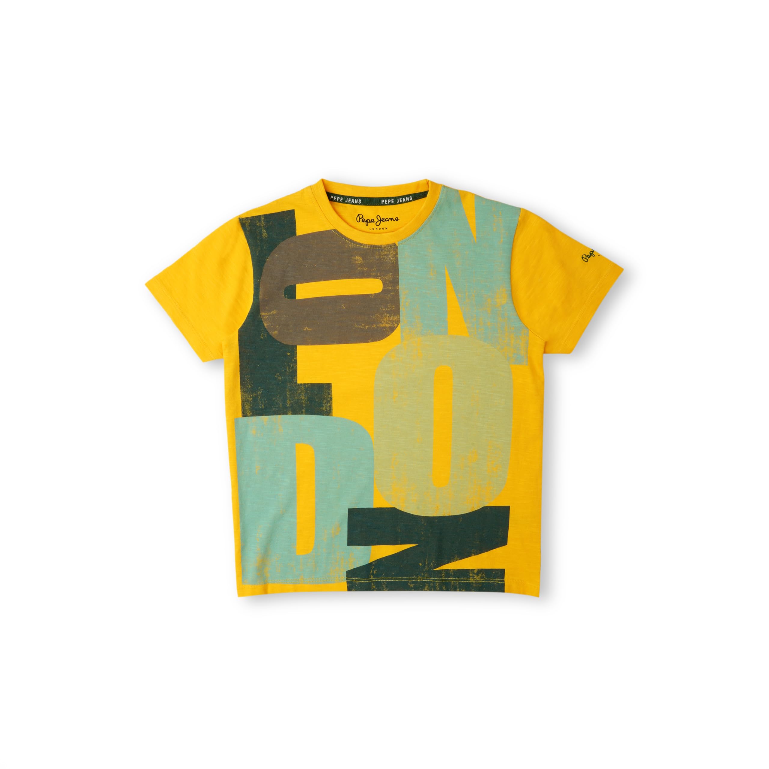 Pepe Jeans BoyS Regular Fit T-Shirt (Pb503789_Gold Yellow