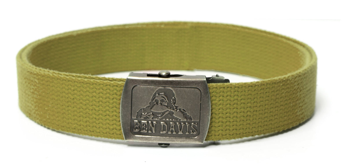 Ben Davis Cotton Belt Canvas Military 53 Long Web Belt (Khaki (#18)), Khaki, 1.25 Inches 1.25